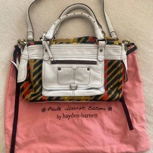 Hayden Harnett Paule Marrot Edition Leather and Fabric Satchel